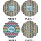 Retro Pixel Squares Set of Appetizer / Dessert Plates (Approval)