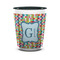 Retro Pixel Squares Ceramic Shot Glass - 1.5 oz - Two Tone - Single (Personalized)