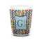 Retro Pixel Squares Ceramic Shot Glass - 1.5 oz - White - Set of 4 (Personalized)