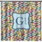 Retro Pixel Squares Shower Curtain - Custom Size (Personalized)