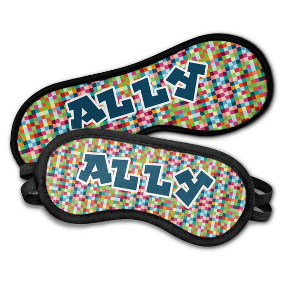 Retro Pixel Squares Sleeping Eye Masks - PARENT