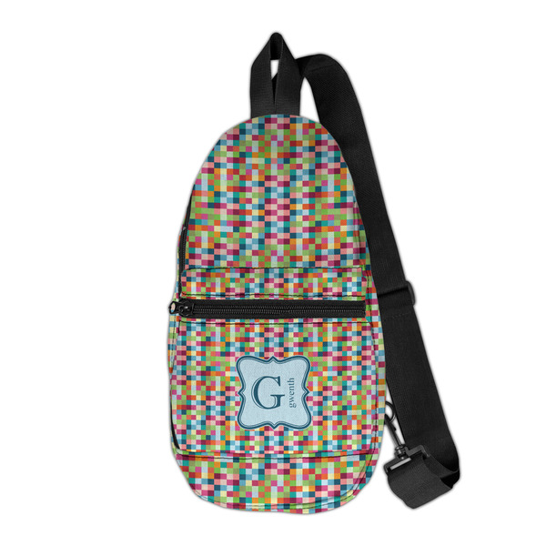 Custom Retro Pixel Squares Sling Bag (Personalized)