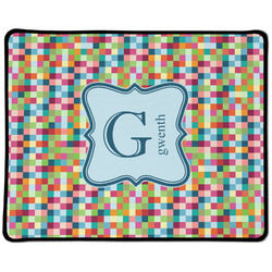 Retro Pixel Squares Large Gaming Mouse Pad - 12.5" x 10" (Personalized)