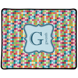 Retro Pixel Squares Large Gaming Mouse Pad - 12.5" x 10" (Personalized)
