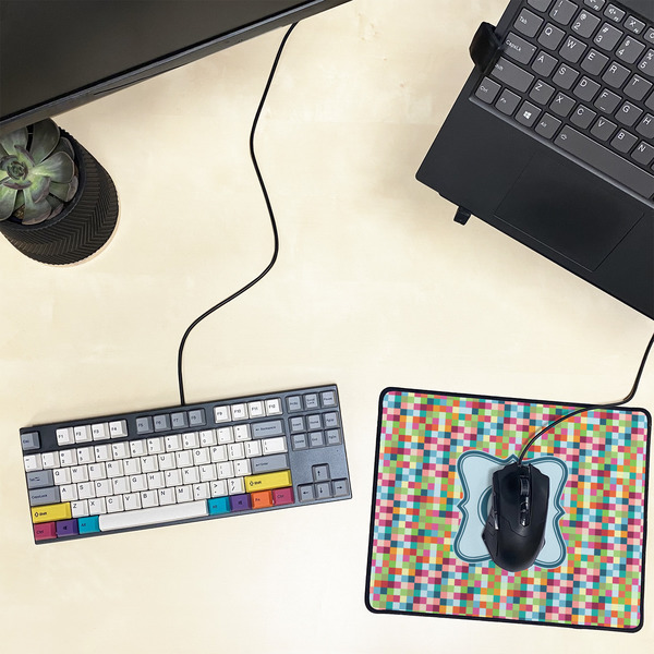 Retro Pixel Squares Small Gaming Mats - LIFESTYLE