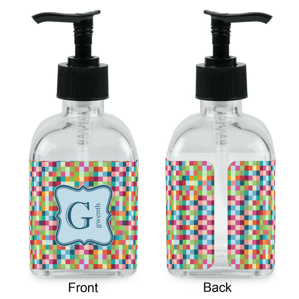 Retro Pixel Squares Glass Soap/Lotion Dispenser - Approval