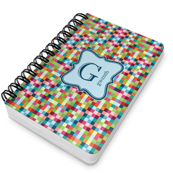 Retro Pixel Squares Spiral Journal 5 x 7 - Main