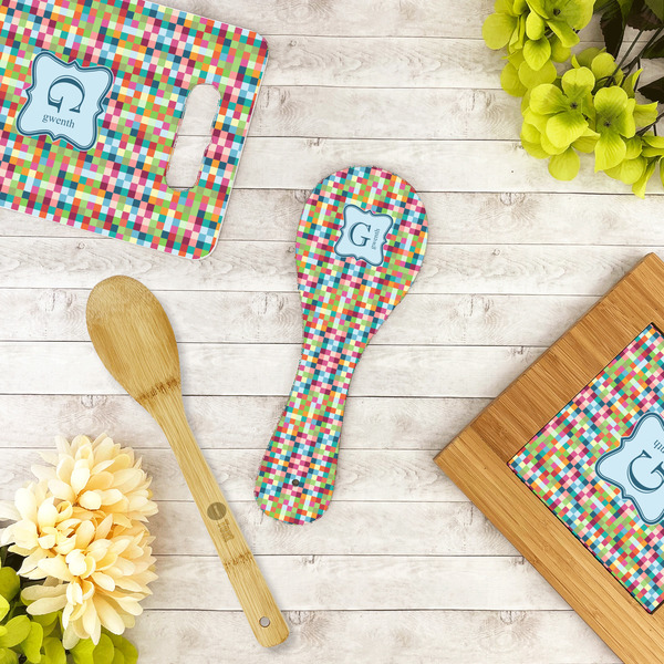 Retro Pixel Squares Spoon Rest Trivet - LIFESTYLE