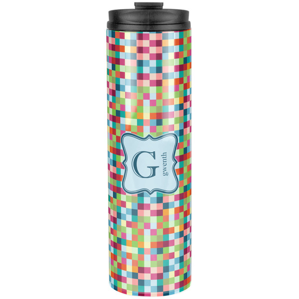 Retro Pixel Squares Stainless Steel Tumbler 20 Oz - Front