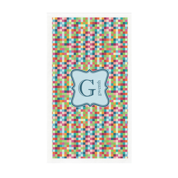 Custom Retro Pixel Squares Guest Paper Towels - Full Color - Standard (Personalized)