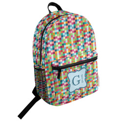 Retro Pixel Squares Student Backpack (Personalized)