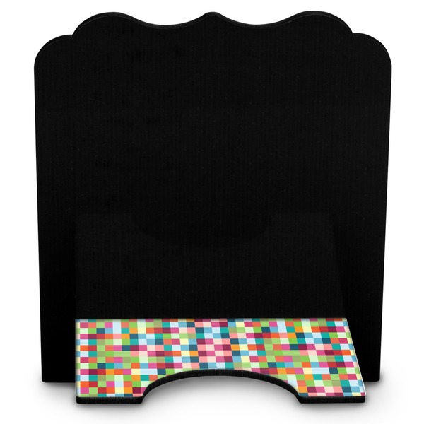 Retro Pixel Squares Stylized Tablet Stand - Back