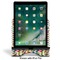 Retro Pixel Squares Stylized Tablet Stand - Front with ipad