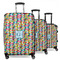Retro Pixel Squares Suitcase Set 1 - MAIN