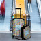 Retro Pixel Squares Suitcase Set 4 - IN CONTEXT