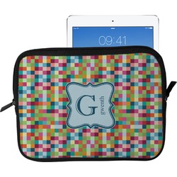 Retro Pixel Squares Tablet Case / Sleeve - Large (Personalized)