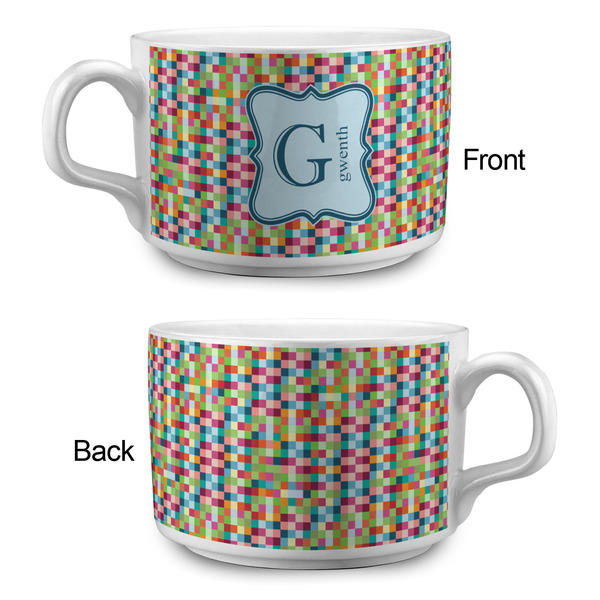 Retro Pixel Squares Tea Cup - Single Apvl