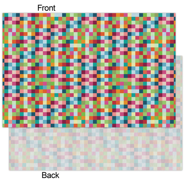 Retro Pixel Squares Tissue Paper - Heavyweight - XL - Front & Back