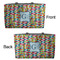 Retro Pixel Squares Tote w/Black Handles - Front & Back Views