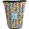 Retro Pixel Squares Waste Basket - Single Sided (Black) (Personalized)