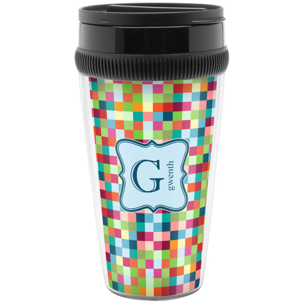 Custom Retro Pixel Squares Acrylic Travel Mug without Handle (Personalized)