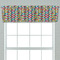 Retro Pixel Squares Valance - Closeup on window