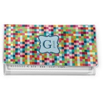Retro Pixel Squares Vinyl Checkbook Cover (Personalized)