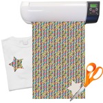 Retro Pixel Squares Heat Transfer Vinyl Sheet (12"x18")