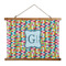 Retro Pixel Squares Wall Hanging Tapestry - Wide (Personalized)