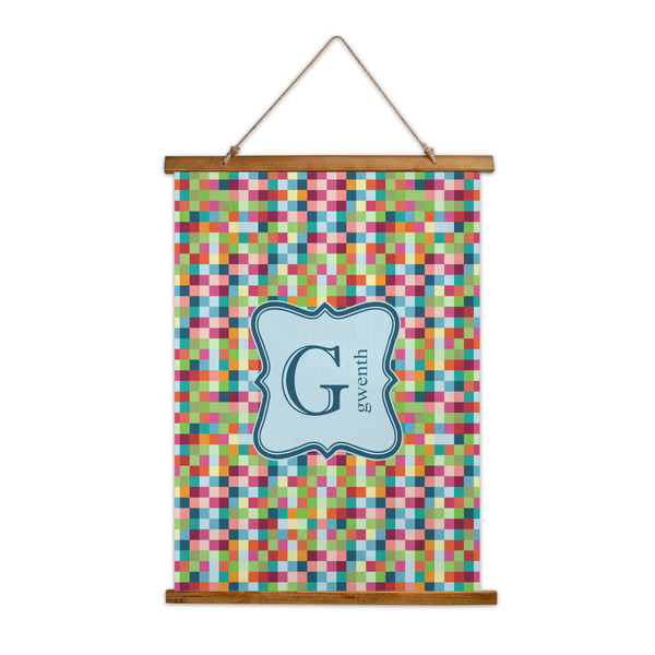 Custom Retro Pixel Squares Wall Hanging Tapestry (Personalized)