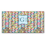Retro Pixel Squares Wall Mounted Coat Rack (Personalized)