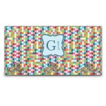 Retro Pixel Squares Wall Mounted Coat Rack (Personalized)