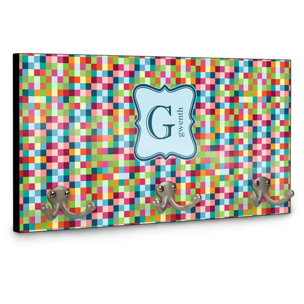 Retro Pixel Squares Coat Hanger Main