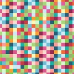 Retro Pixel Squares Wallpaper & Surface Covering (Water Activated 24"x 24" Sample)