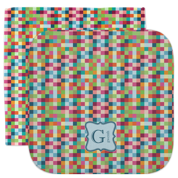 Custom Retro Pixel Squares Facecloth / Wash Cloth (Personalized)