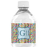 Retro Pixel Squares Water Bottle Labels - Custom Sized (Personalized)