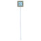 Retro Pixel Squares White Plastic Stir Stick - Single Sided - Square - Single Stick