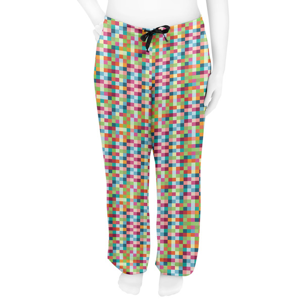 Retro Pixel Squares Women's Pj on model - Front