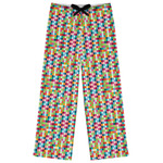 Retro Pixel Squares Womens Pajama Pants