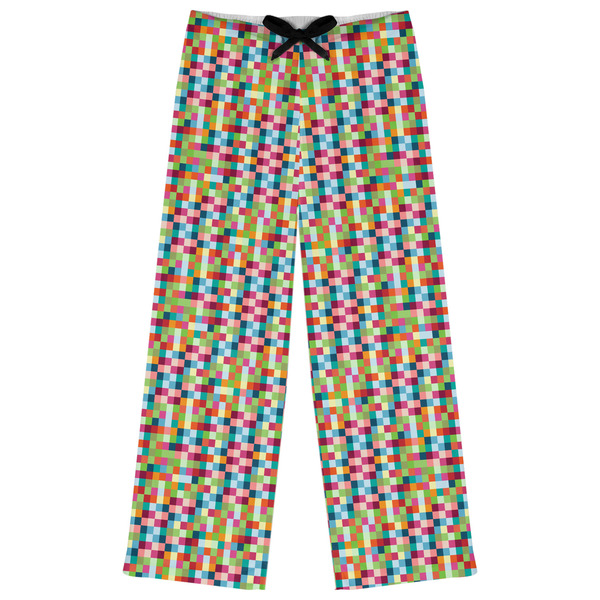 Custom Retro Pixel Squares Womens Pajama Pants