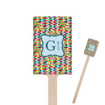 Retro Pixel Squares Rectangle Wooden Stir Sticks (Personalized)