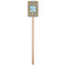 Retro Pixel Squares Wooden 6.25" Stir Stick - Rectangular - Single Stick