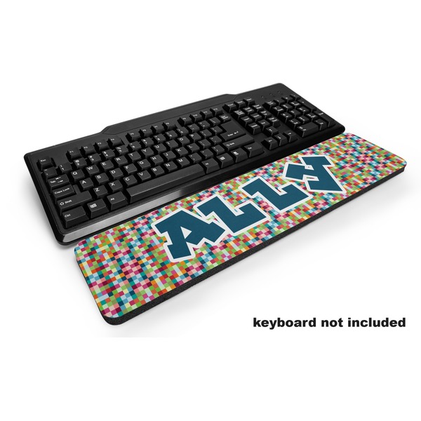 Custom Retro Pixel Squares Keyboard Wrist Rest (Personalized)