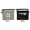 Retro Pixel Squares Wristlet ID Cases - Front & Back