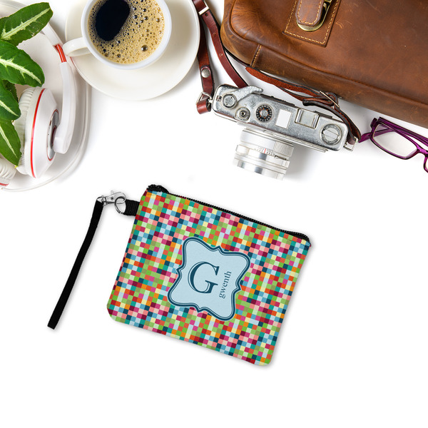 Retro Pixel Squares Wristlet ID Cases - LIFESTYLE