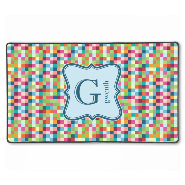 Custom Retro Pixel Squares XXL Gaming Mouse Pad - 24" x 14" (Personalized)