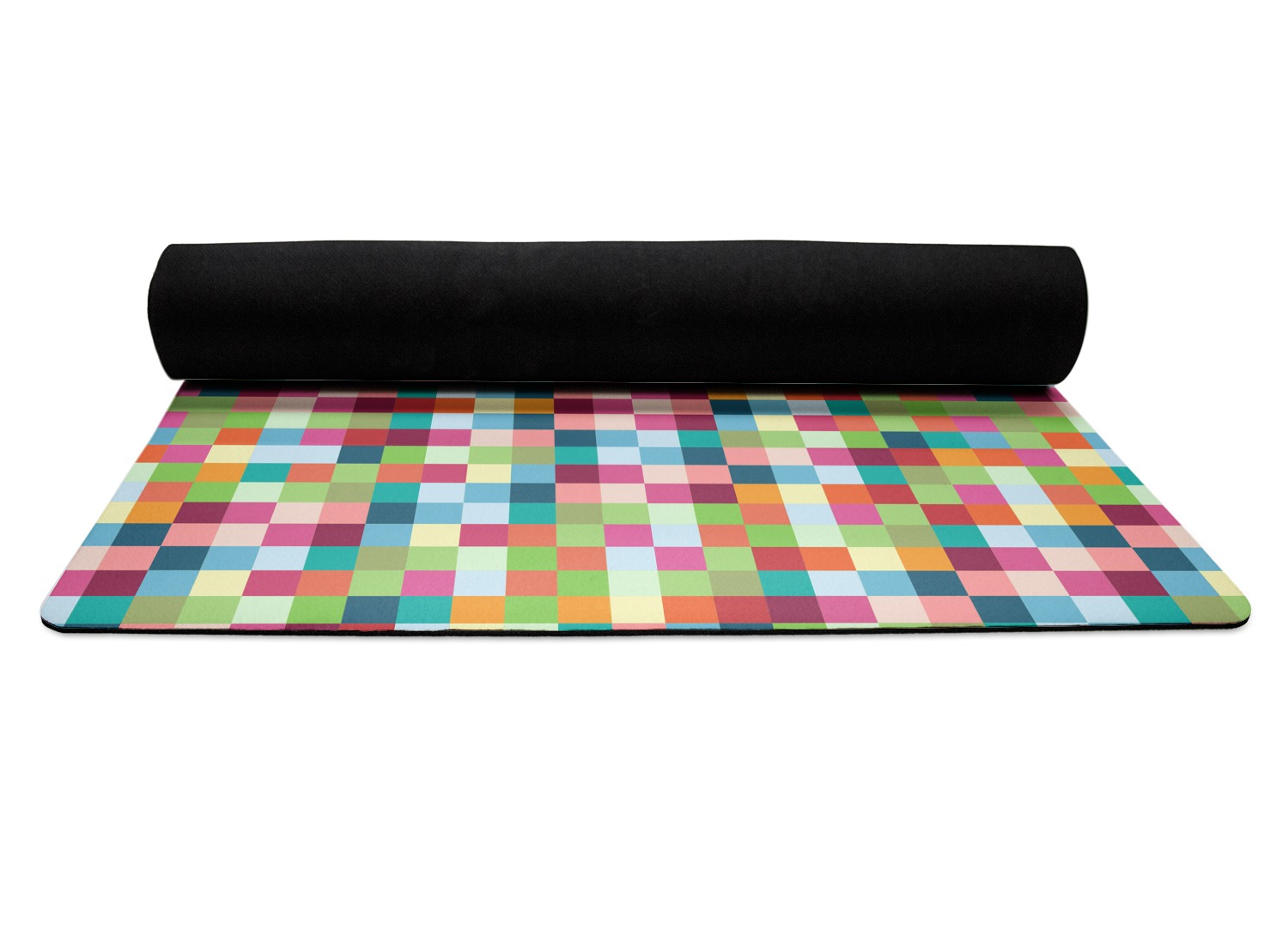 Retro Pixel Squares Yoga Mat (Personalized) YouCustomizeIt