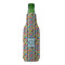 Retro Pixel Squares Zipper Bottle Cooler - FRONT (bottle)