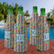 Retro Pixel Squares Zipper Bottle Cooler - Set of 4 - LIFESTYLE