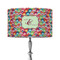 Retro Fishscales 12" Drum Lampshade - ON STAND (Fabric)